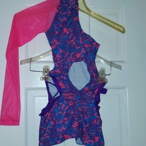 bottle girl/bartender outfits Jumpsuit romper one long sleeve a hold in the fron